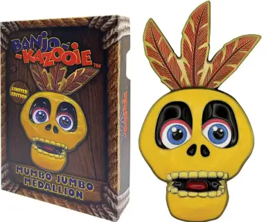 Figurine banjo kazooie mumbo jumbo medallion